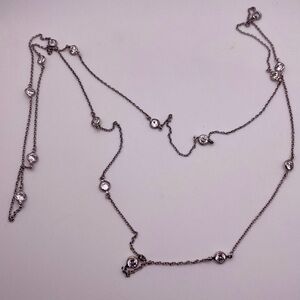 Sterling silver crystal necklace